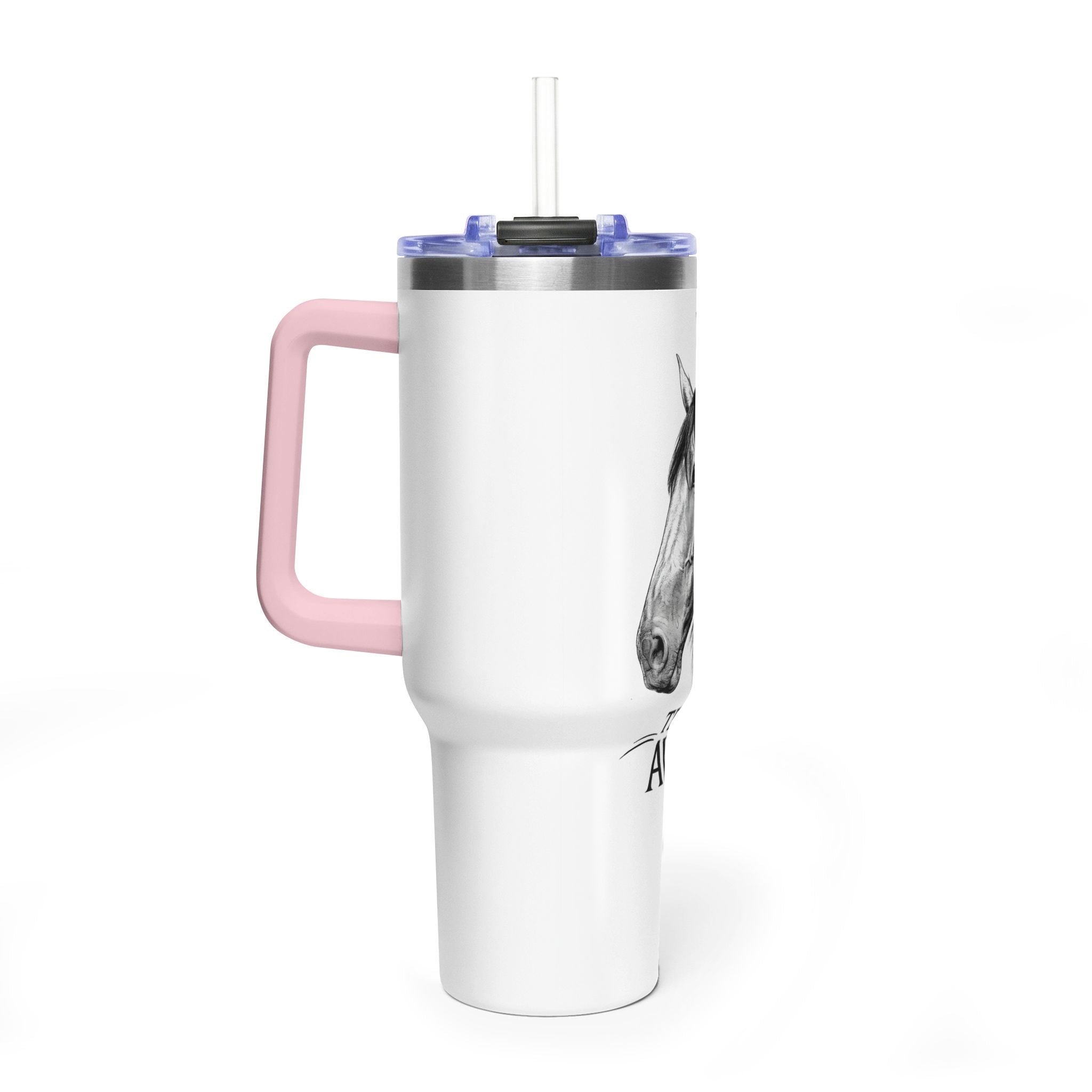 40oz Horse Tumbler - 'Team Avi' Vacuum Insulated Travel Mug