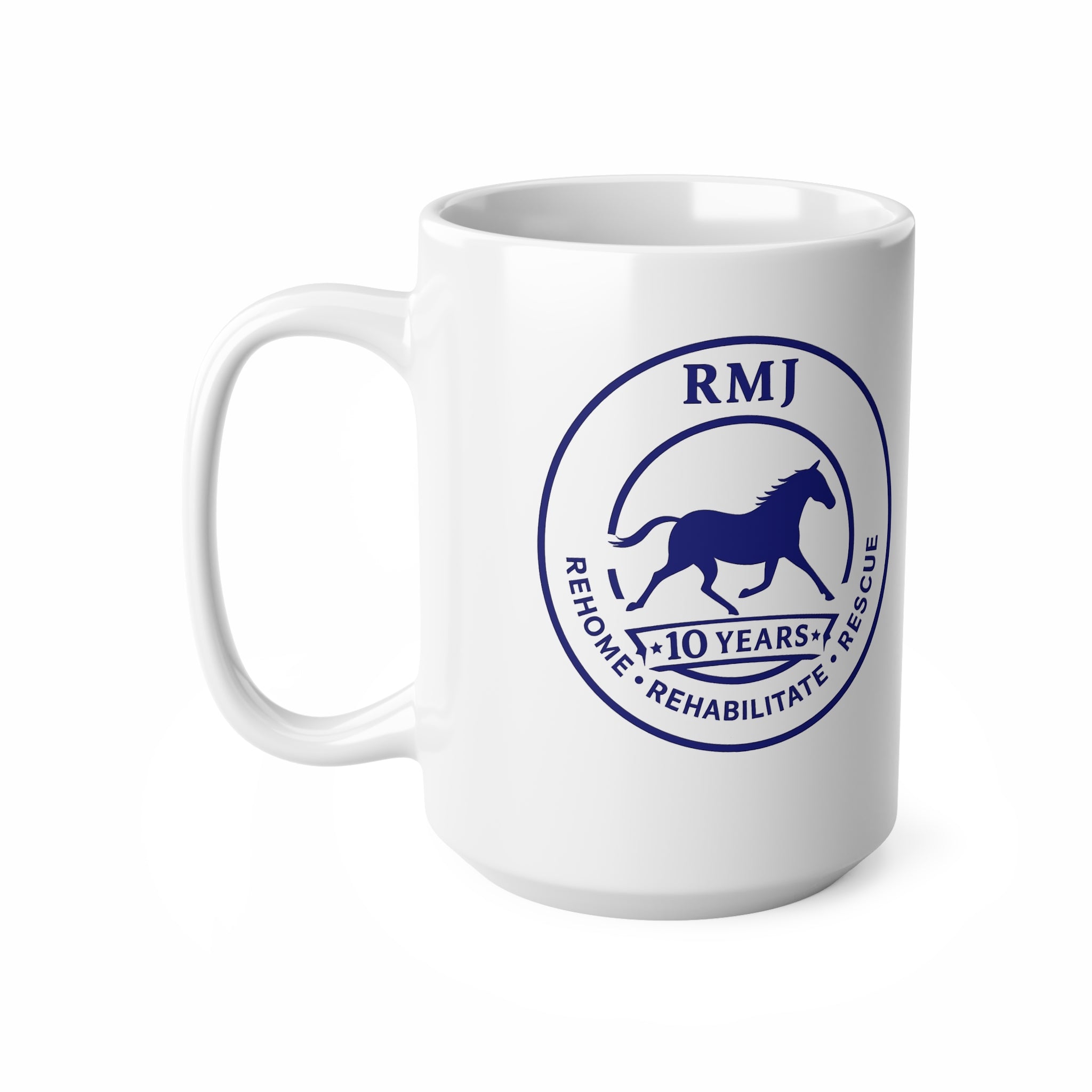 RMJ Supporter Comemorative Mug — RMJ 10 Years Ceramic Coffee Cup (11oz & 15oz)