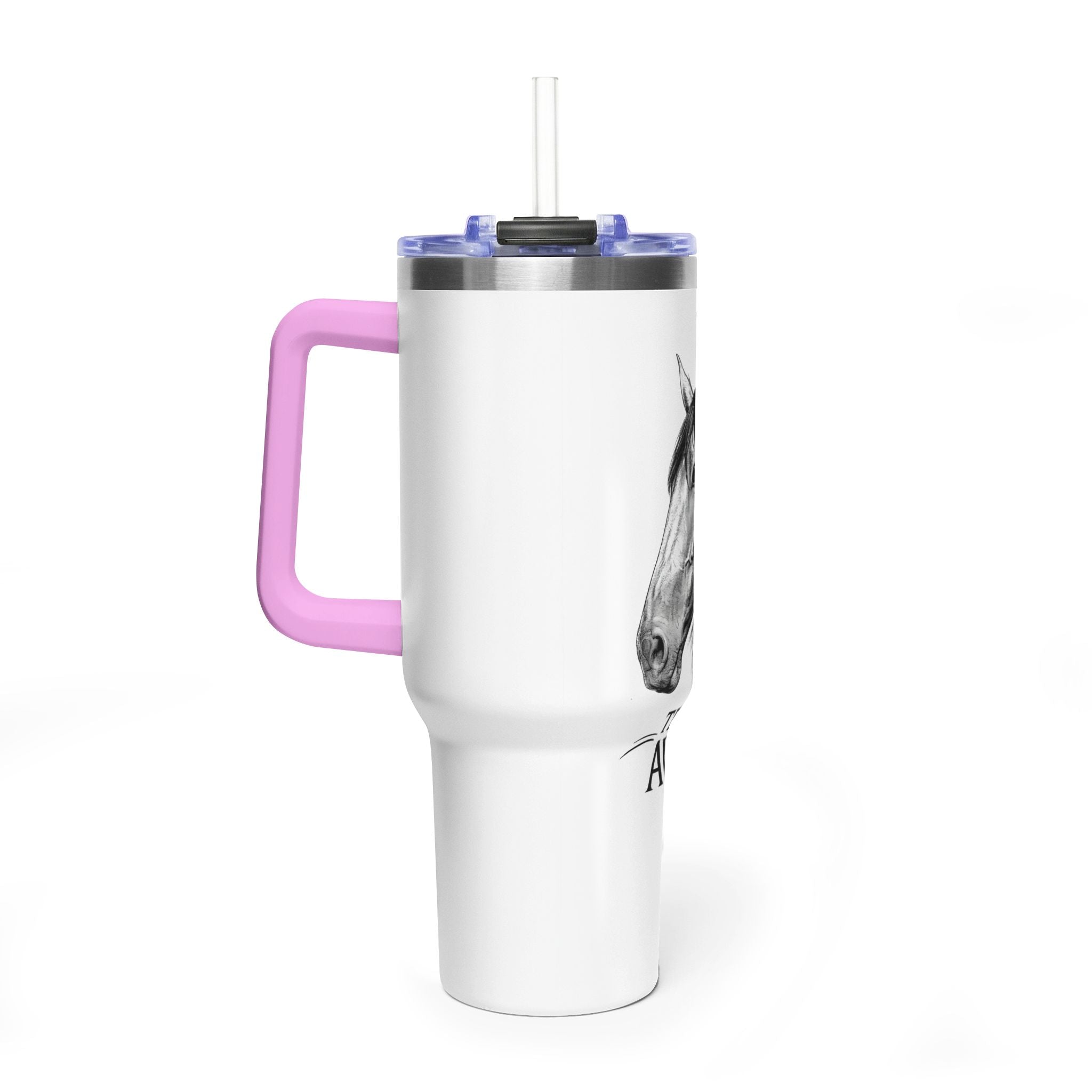 40oz Horse Tumbler - 'Team Avi' Vacuum Insulated Travel Mug