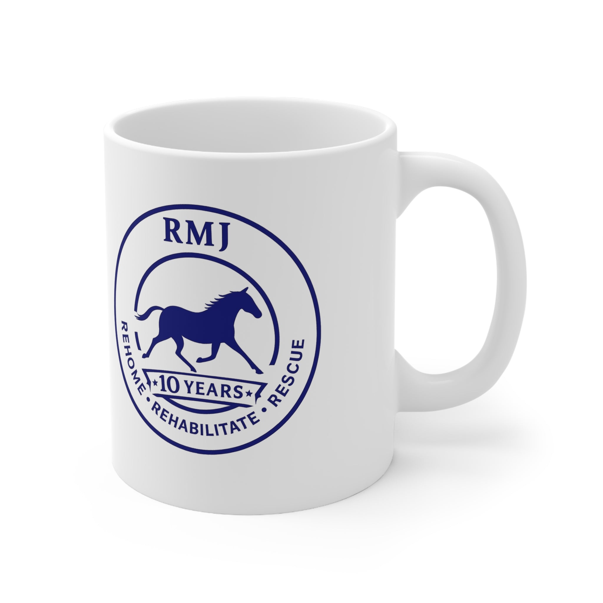 RMJ Supporter Comemorative Mug — RMJ 10 Years Ceramic Coffee Cup (11oz & 15oz)