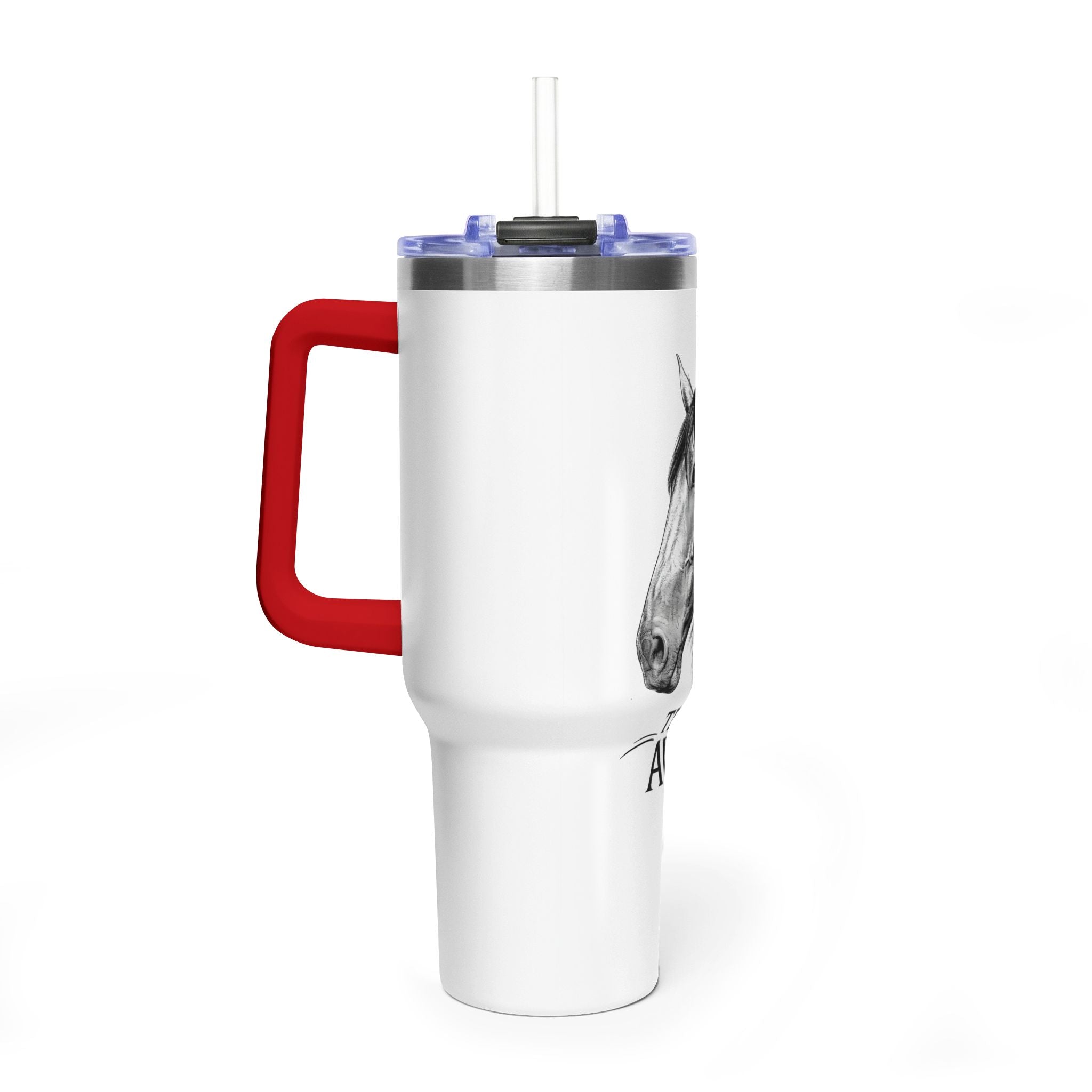 40oz Horse Tumbler - 'Team Avi' Vacuum Insulated Travel Mug
