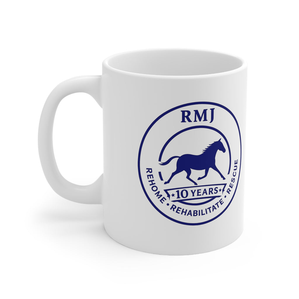 RMJ Supporter Comemorative Mug — RMJ 10 Years Ceramic Coffee Cup (11oz & 15oz)