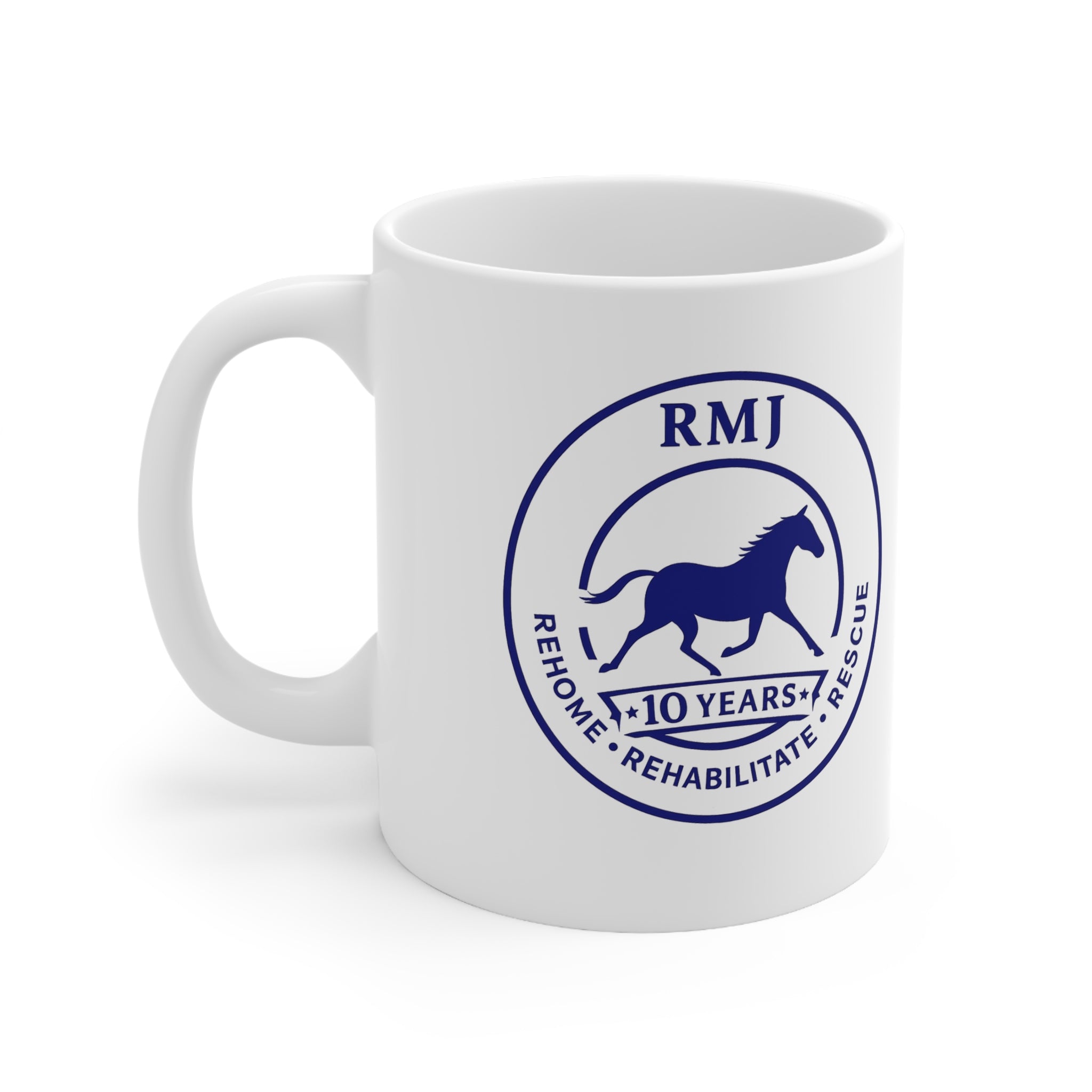 RMJ Supporter Comemorative Mug — RMJ 10 Years Ceramic Coffee Cup (11oz & 15oz)