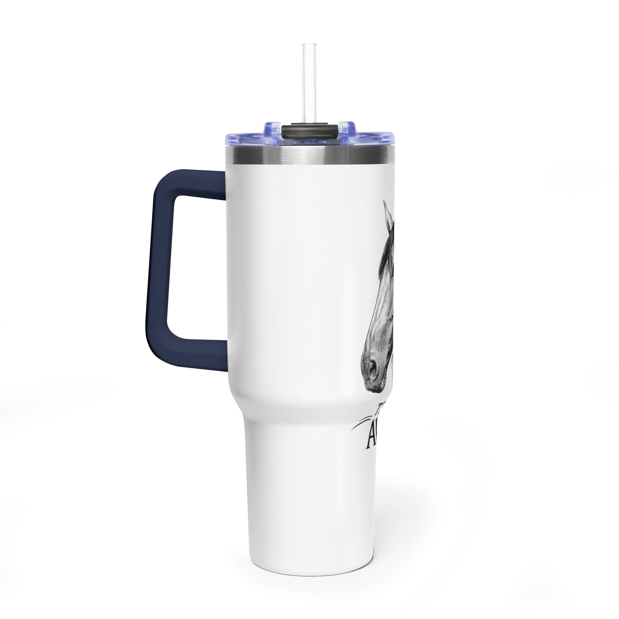 40oz Horse Tumbler - 'Team Avi' Vacuum Insulated Travel Mug