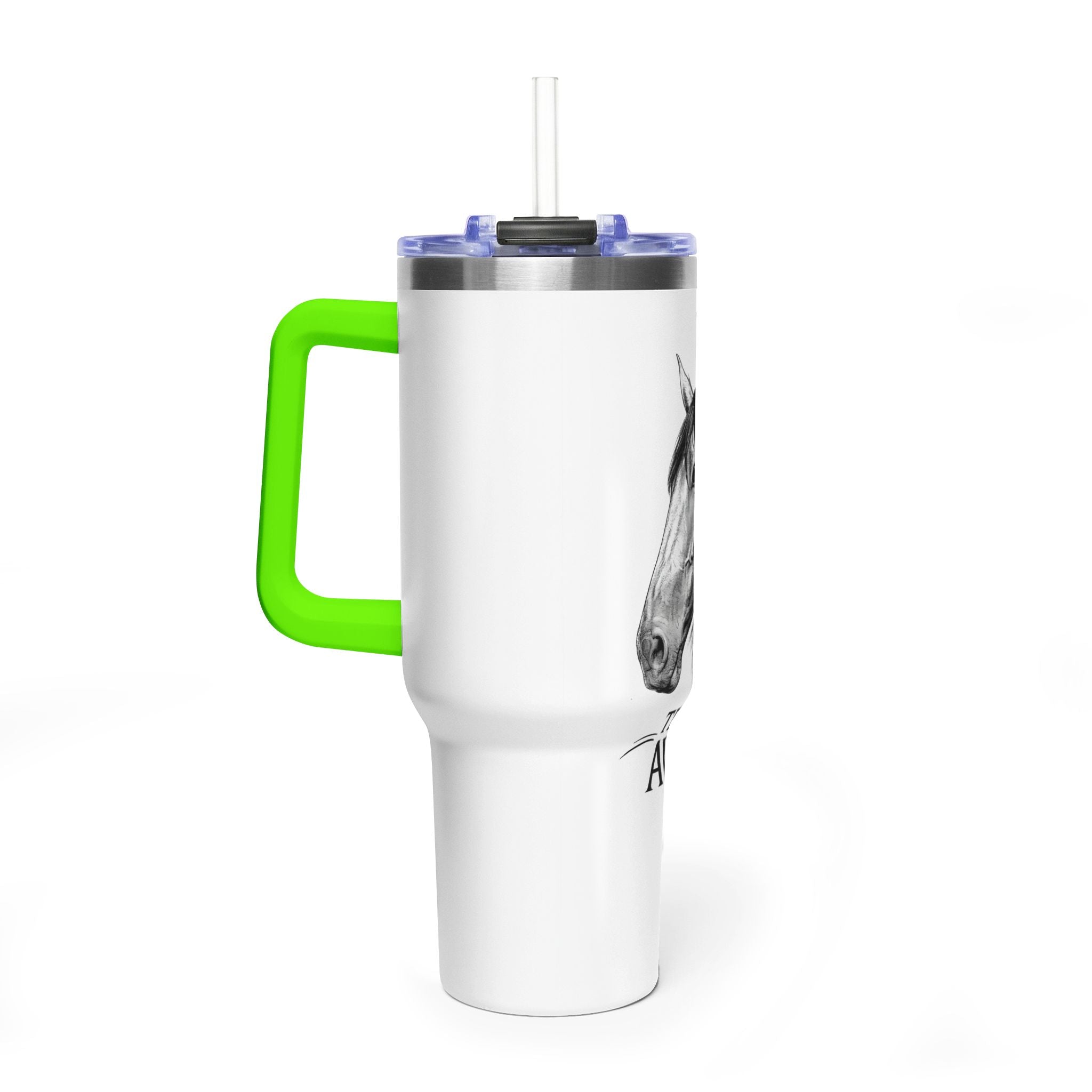 40oz Horse Tumbler - 'Team Avi' Vacuum Insulated Travel Mug