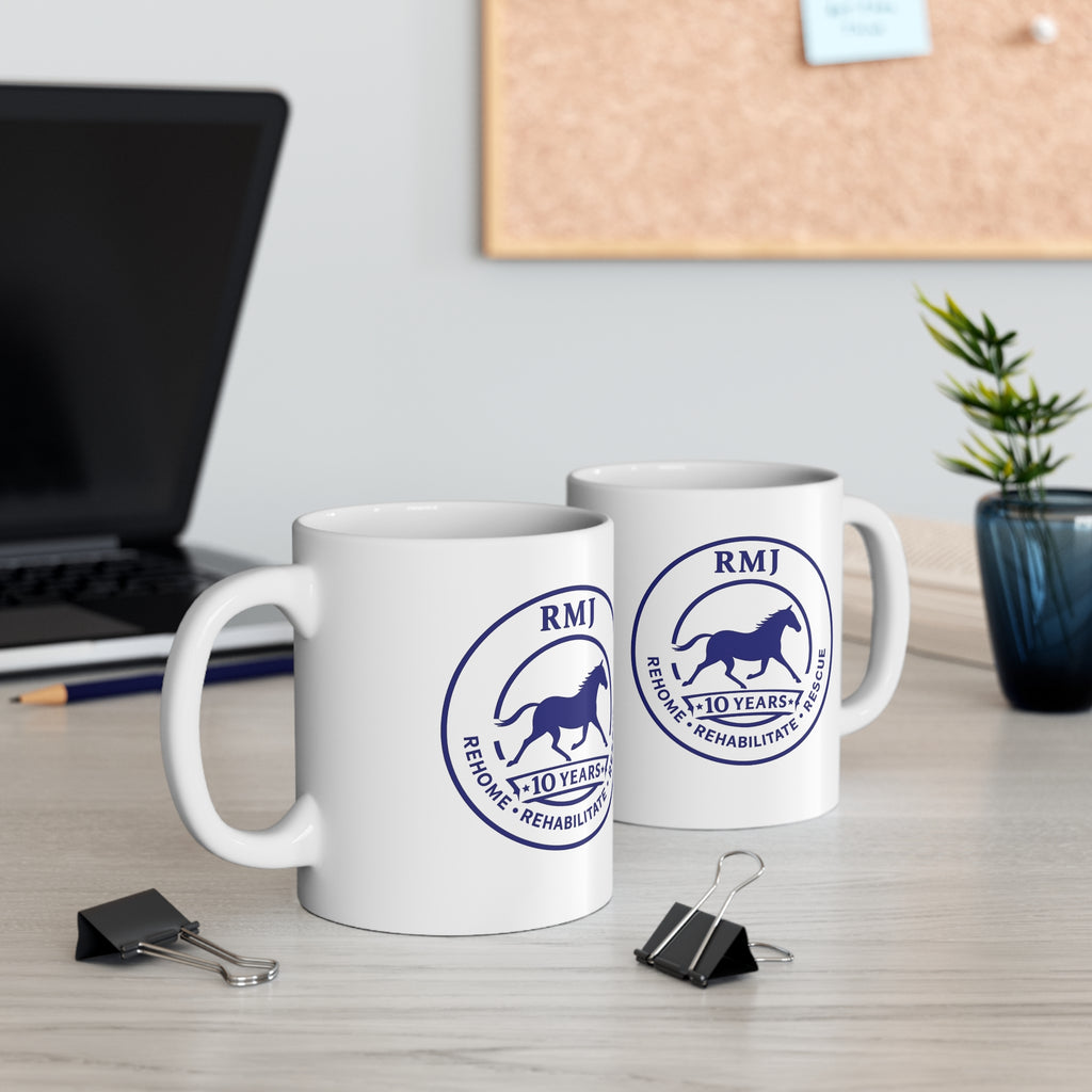 RMJ Supporter Comemorative Mug — RMJ 10 Years Ceramic Coffee Cup (11oz & 15oz)