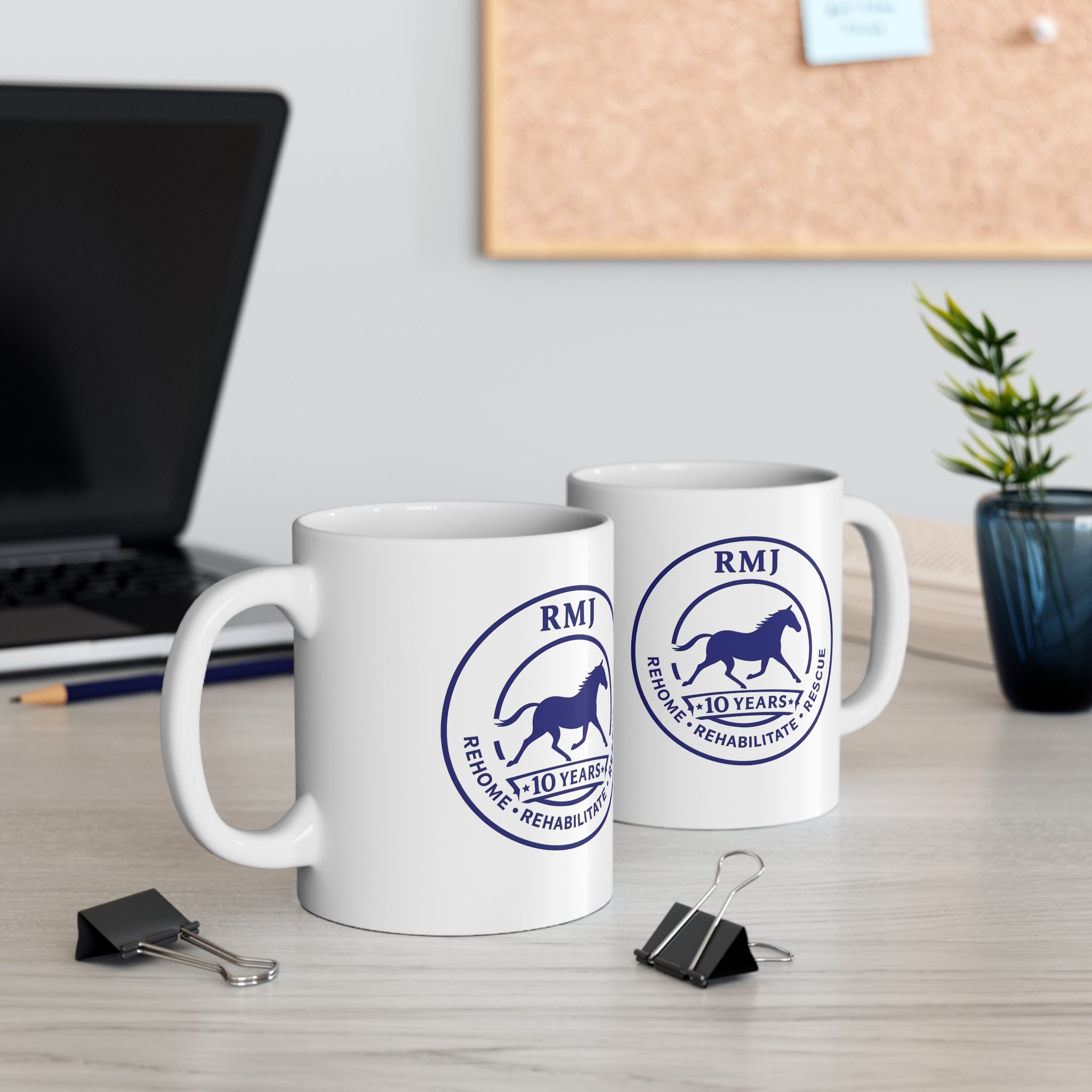 RMJ Supporter Comemorative Mug — RMJ 10 Years Ceramic Coffee Cup (11oz & 15oz)