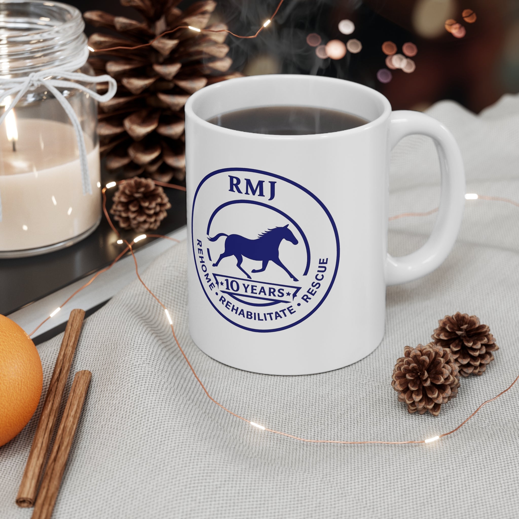 RMJ Supporter Comemorative Mug — RMJ 10 Years Ceramic Coffee Cup (11oz & 15oz)