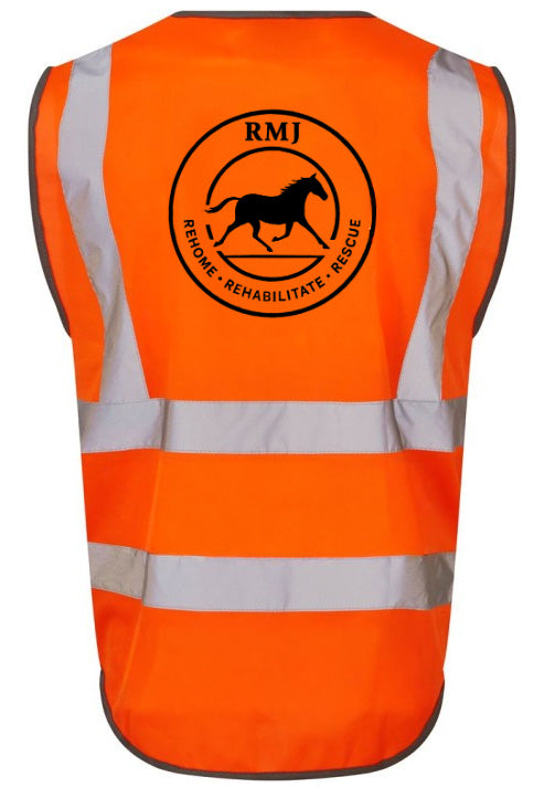 RMJ Supporters Unisex Hi Viz Tabard - Zip Fastening