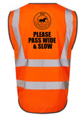 RMJ Hi Viz Vest PLEASE PASS WIDE & SLOW