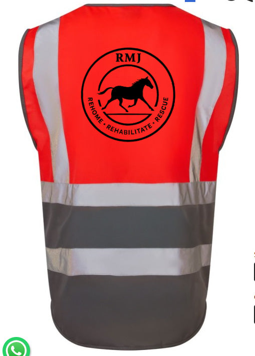 RMJ Supporters Unisex Hi Viz Tabard - Zip Fastening