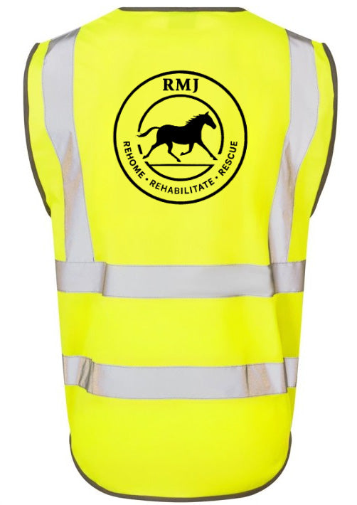 RMJ Supporters Unisex Hi Viz Tabard - Zip Fastening