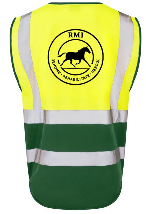 RMJ Supporters Unisex Hi Viz Tabard - Zip Fastening