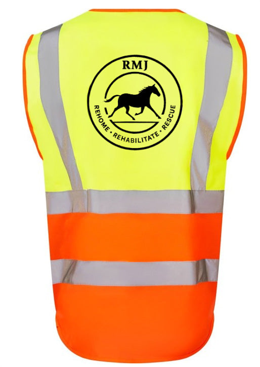 RMJ Supporters Unisex Hi Viz Tabard - Zip Fastening