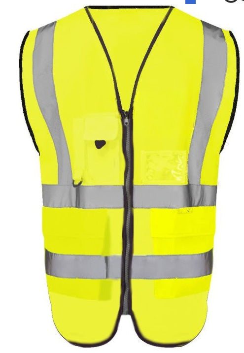 RMJ Supporters Unisex Hi Viz Tabard - Zip Fastening